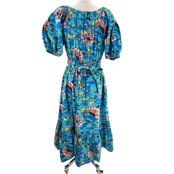 Cleobella Misha maxi dress puff sleeve calypso sz M - Picture 5 of 10